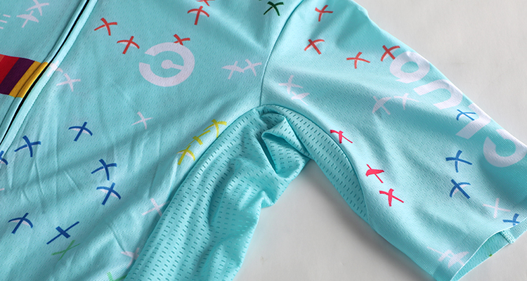 light blue cycling jersey men